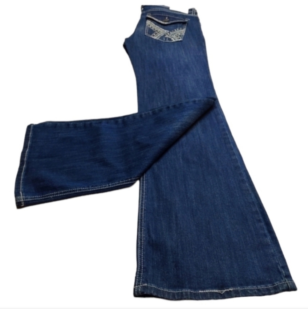 Baker Street Denim Women's Embroidered Ryinstone Embellished Jeans Size 13 NWT - Picture 4 of 11
